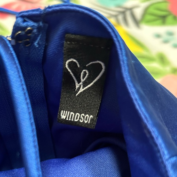 Windsor Strappy Lace Up Royal Blue Dress - Picture 4 of 4